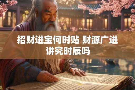 招财进宝何时贴 财源广进讲究时辰吗