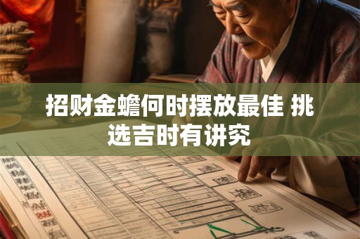 招财金蟾何时摆放最佳 挑选吉时有讲究