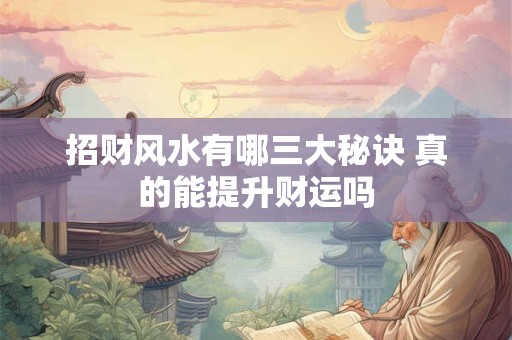 招财风水有哪三大秘诀 真的能提升财运吗