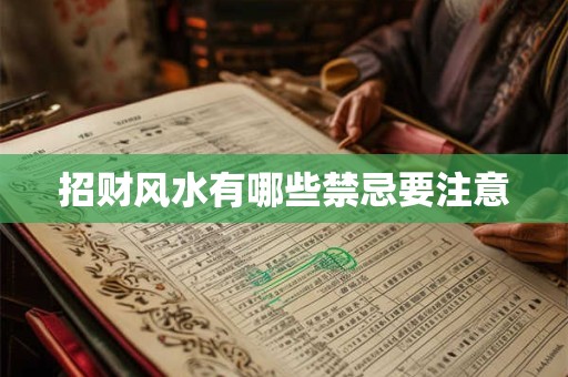 招财风水有哪些禁忌要注意