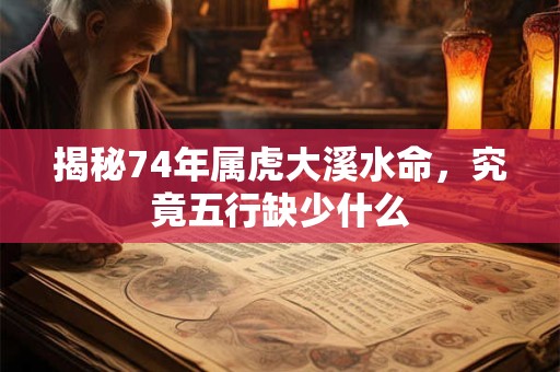 揭秘74年属虎大溪水命，究竟五行缺少什么