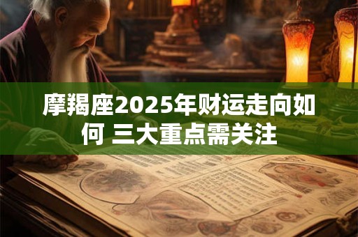 摩羯座2025年财运走向如何 三大重点需关注