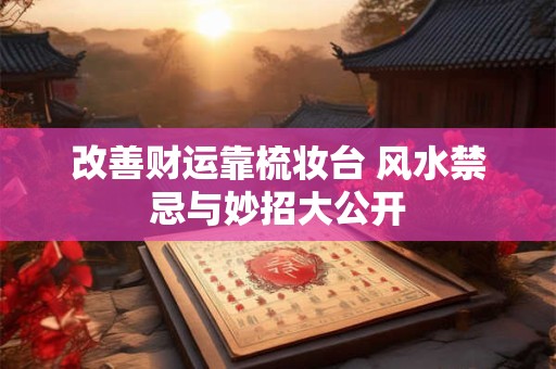 改善财运靠梳妆台 风水禁忌与妙招大公开