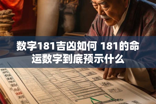 数字181吉凶如何 181的命运数字到底预示什么
