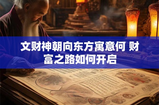 文财神朝向东方寓意何 财富之路如何开启