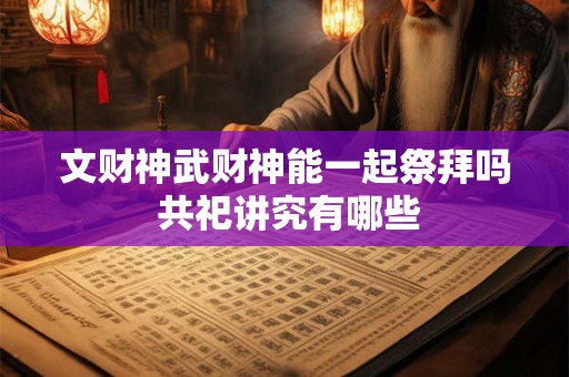 文财神武财神能一起祭拜吗 共祀讲究有哪些