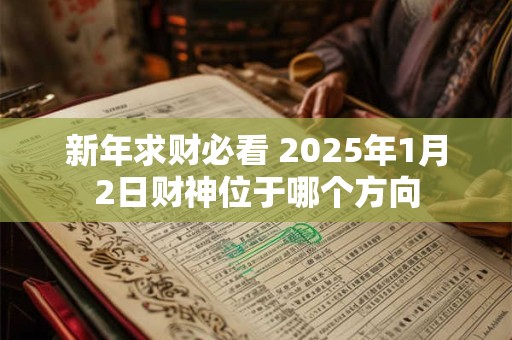新年求财必看 2025年1月2日财神位于哪个方向