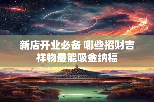 新店开业必备 哪些招财吉祥物最能吸金纳福