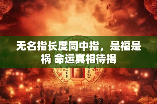 无名指长度同中指,是福是祸 命运真相待揭 无名指长度同中指,是福是祸 命运真相待揭