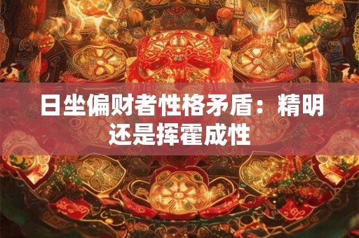 日坐偏财者性格矛盾：精明还是挥霍成性