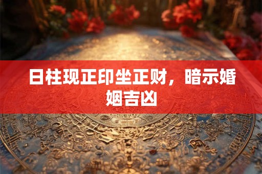 日柱现正印坐正财，暗示婚姻吉凶