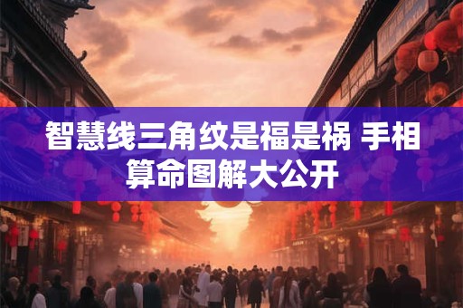 智慧线三角纹是福是祸 手相算命图解大公开