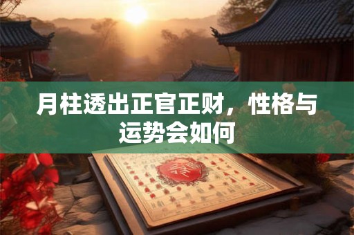月柱透出正官正财，性格与运势会如何