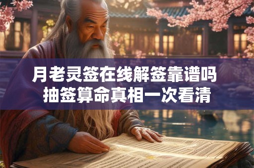 月老灵签在线解签靠谱吗 抽签算命真相一次看清