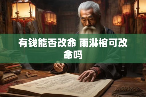 有钱能否改命 雨淋棺可改命吗