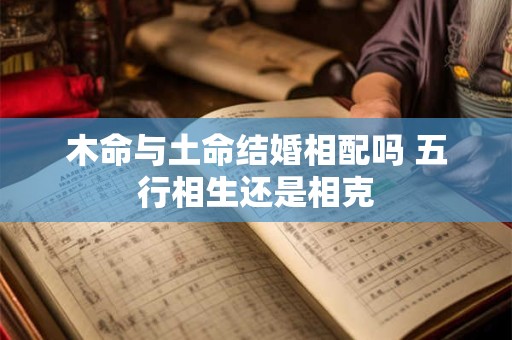 详细阅读:木命与土命结婚相配吗 五行相生还是相克 木命与土命结婚相配吗 五行相生还是相克