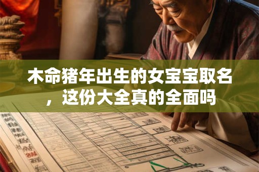 木命猪年出生的女宝宝取名，这份大全真的全面吗