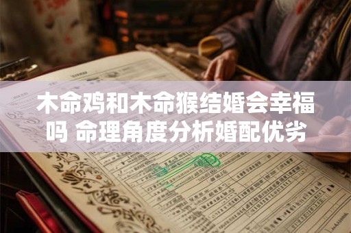 木命鸡和木命猴结婚会幸福吗 命理角度分析婚配优劣