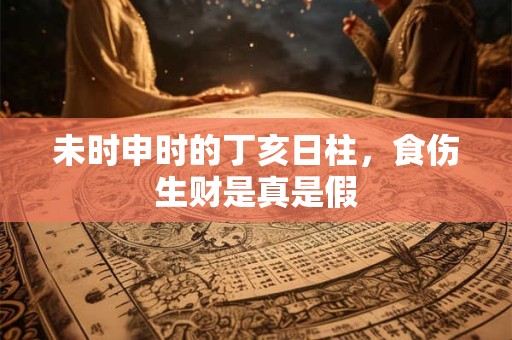 未时申时的丁亥日柱，食伤生财是真是假