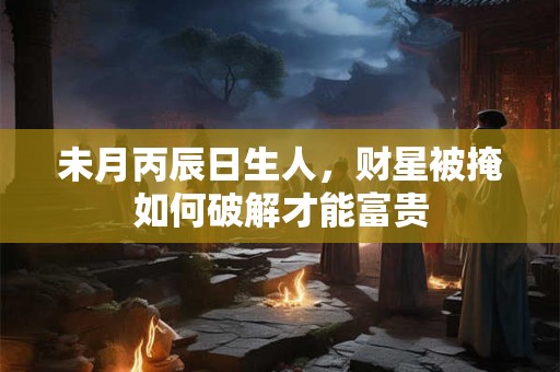 未月丙辰日生人，财星被掩如何破解才能富贵