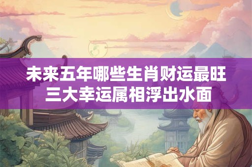 未来五年哪些生肖财运最旺 三大幸运属相浮出水面