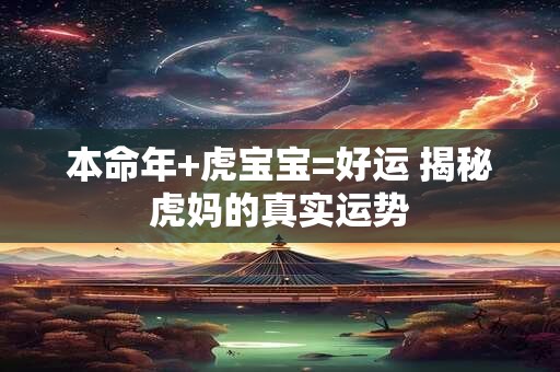 详细阅读:本命年+虎宝宝=好运 揭秘虎妈的真实运势 本命年+虎宝宝=好运 揭秘虎妈的真实运势