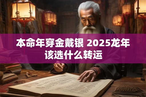 本命年穿金戴银 2025龙年该选什么转运