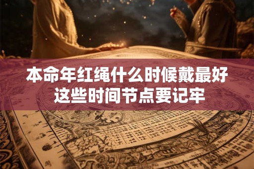 本命年红绳什么时候戴最好 这些时间节点要记牢