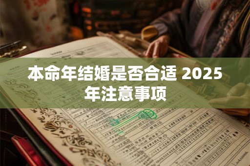 本命年结婚是否合适 2025年注意事项