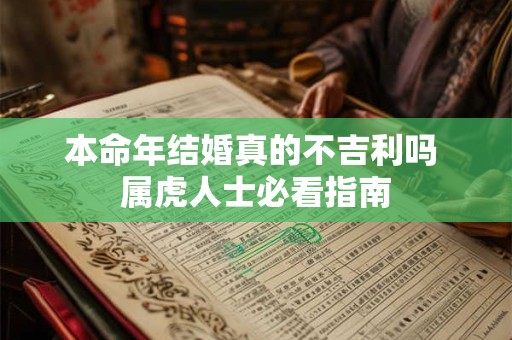 本命年结婚真的不吉利吗 属虎人士必看指南