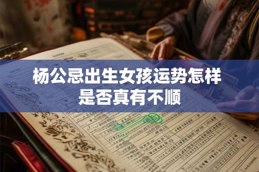 杨公忌出生女孩运势怎样 是否真有不顺