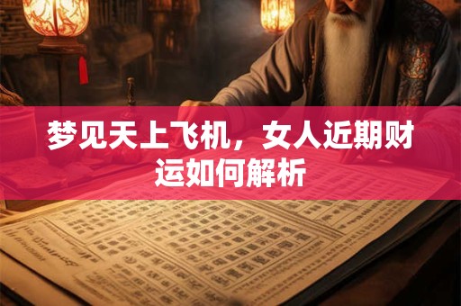 梦见天上飞机，女人近期财运如何解析