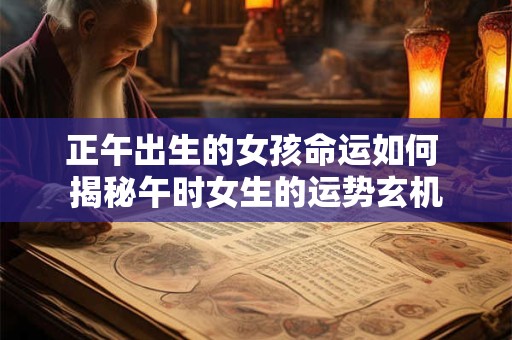 正午出生的女孩命运如何 揭秘午时女生的运势玄机