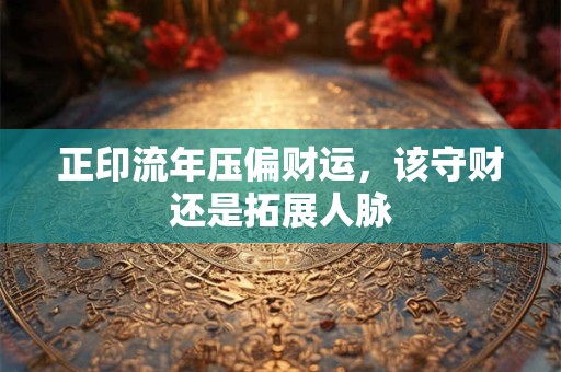 正印流年压偏财运，该守财还是拓展人脉