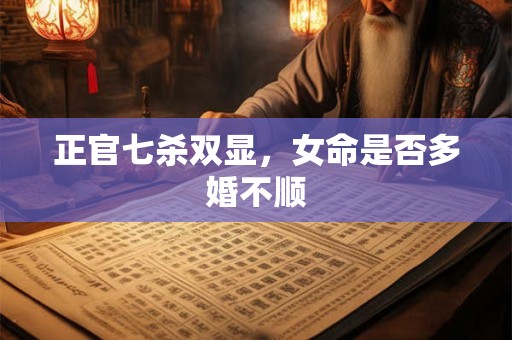 正官七杀双显，女命是否多婚不顺