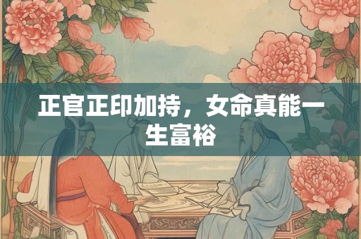正官正印加持，女命真能一生富裕