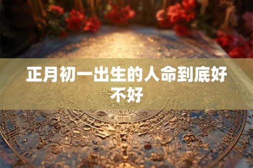 正月初一出生的人命到底好不好