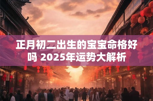 正月初二出生的宝宝命格好吗 2025年运势大解析