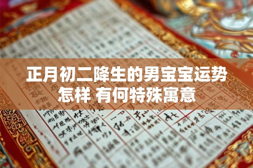 正月初二降生的男宝宝运势怎样 有何特殊寓意