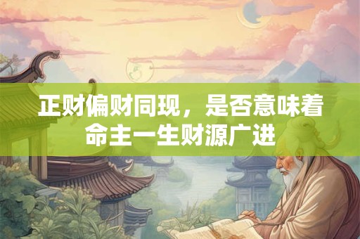 正财偏财同现，是否意味着命主一生财源广进