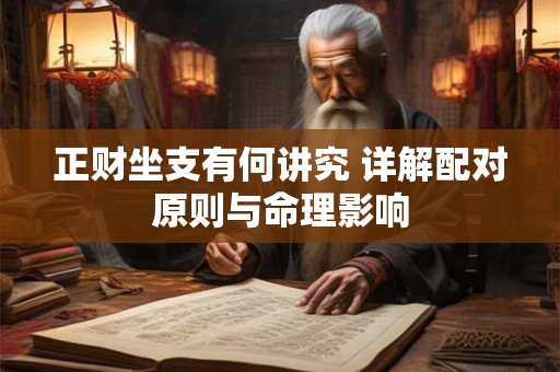 正财坐支有何讲究 详解配对原则与命理影响