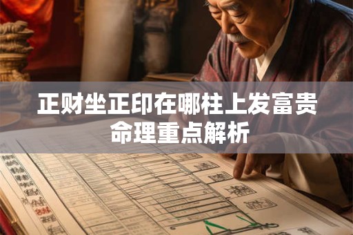 正财坐正印哪柱最有利 年柱月柱区别何在