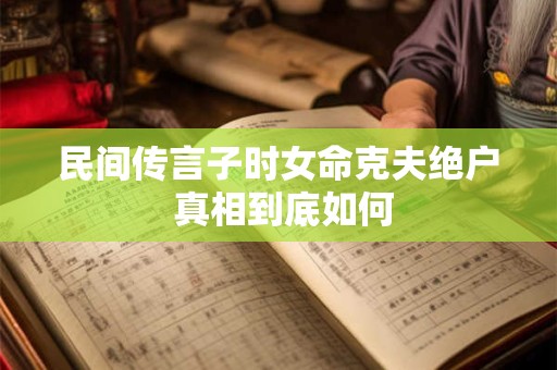 民间传言子时女命克夫绝户 真相到底如何