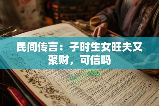 民间传言：子时生女旺夫又聚财，可信吗