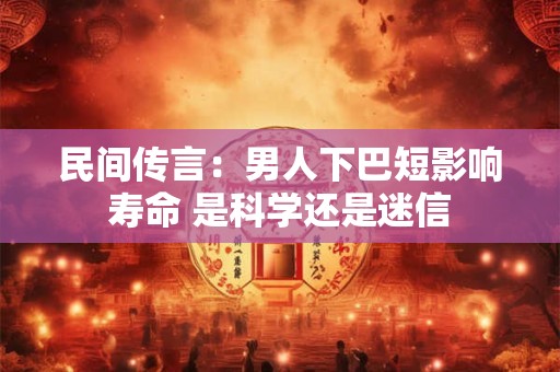 民间传言：男人下巴短影响寿命 是科学还是迷信