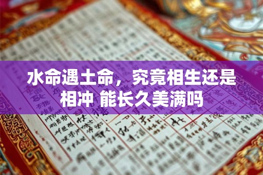 水命遇土命，究竟相生还是相冲 能长久美满吗