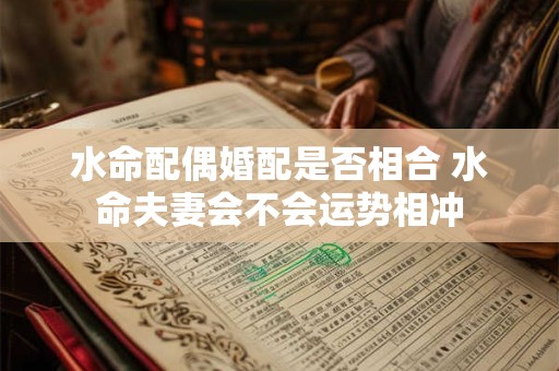 水命配偶婚配是否相合 水命夫妻会不会运势相冲