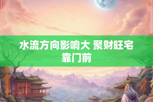 水流方向影响大 聚财旺宅靠门前