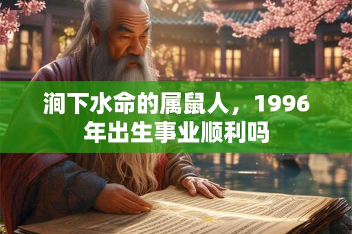 涧下水命的属鼠人，1996年出生事业顺利吗