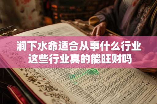 涧下水命适合从事什么行业 这些行业真的能旺财吗